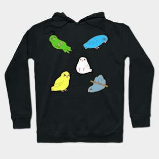 Lineolated Parakeets Sticker Pack Hoodie